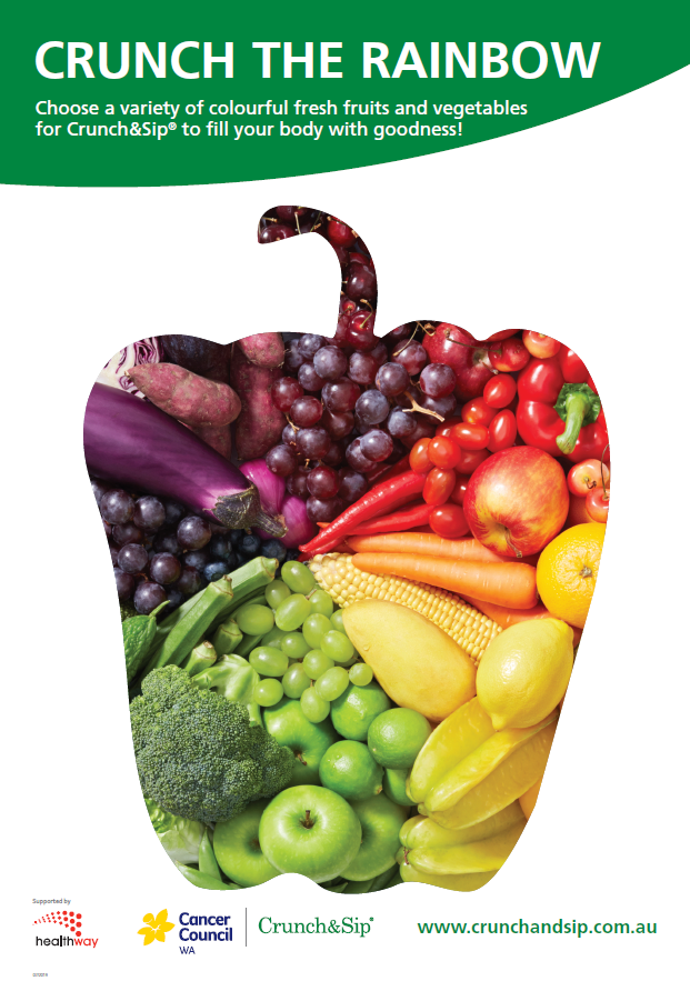 Crunch the Rainbow (capsicum) - A3 [Registered schools only]